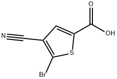 5-bromo-4-cyanothiophene-2-carboxylic acid Structure