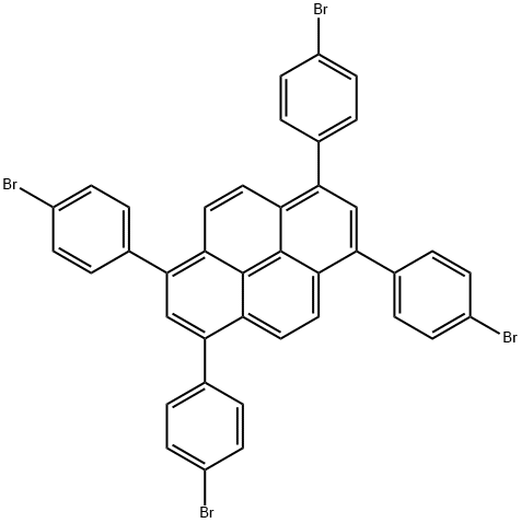 Pyrene, 1,3,6,8-tetrakis(4-bromophenyl)- Structure