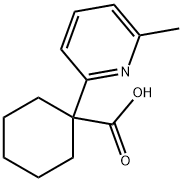 Cyclohexanecarboxylic acid, 1-(6-methyl-2-pyridinyl)- Structure