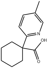 Cyclohexanecarboxylic acid, 1-(5-methyl-2-pyridinyl)- 구조식 이미지