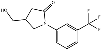 2-Pyrrolidinone, 4-(hydroxymethyl)-1-[3-(trifluoromethyl)phenyl]- 구조식 이미지