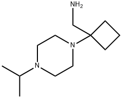 (1-(4-Isopropylpiperazin-1-yl)cyclobutyl)methanamine Structure