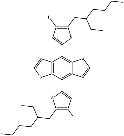 4,8-Bis[5-(2-ethylhexyl)-4-fluoro-2-thienyl]benzo[1,2-b:4,5-b']dithiophene Structure