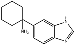Cyclohexanamine, 1-(1H-benzimidazol-6-yl)- Structure