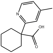 Cyclohexanecarboxylic acid, 1-(4-methyl-2-pyridinyl)- Structure