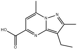 3-ethyl-2,7-dimethylpyrazolo[1,5-a]pyrimidine-5-c arboxylic acid Structure