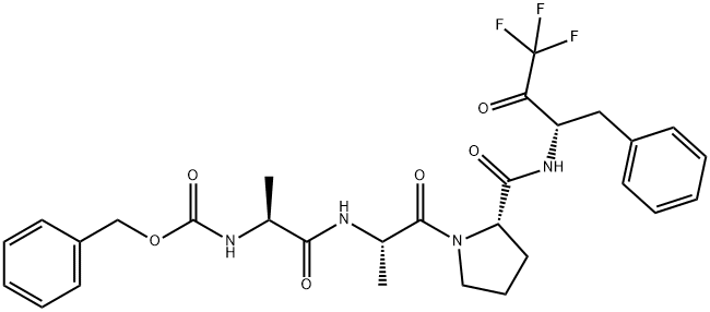 benzyloxycarbonyl-alanyl-alanyl-prolyl-phenylalanine-trifluoromethylketone Structure