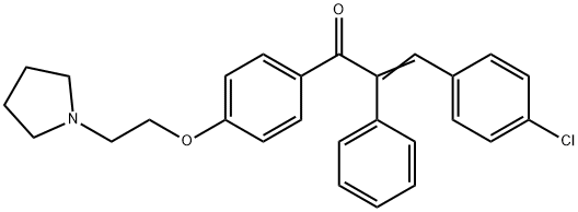 4-Chloro-α-phenyl-4'-[2-(1-pyrrolidinyl)ethoxy]chalcone Structure