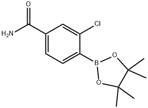 3-chloro-4-(4,4,5,5-tetramethyl-1,3,2-dioxaborolan-
2-yl)benzamide Structure