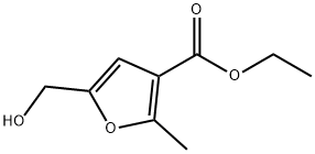 3-Furancarboxylic acid, 5-(hydroxymethyl)-2-methyl-, ethyl ester Structure