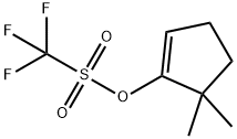 Methanesulfonic acid, 1,1,1-trifluoro-, 5,5-dimethyl-1-cyclopenten-1-yl ester Structure