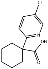 Cyclohexanecarboxylic acid, 1-(5-chloro-2-pyridinyl)- Structure