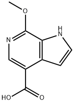 1H-Pyrrolo[2,3-c]pyridine-4-carboxylic acid, 7-methoxy- 구조식 이미지