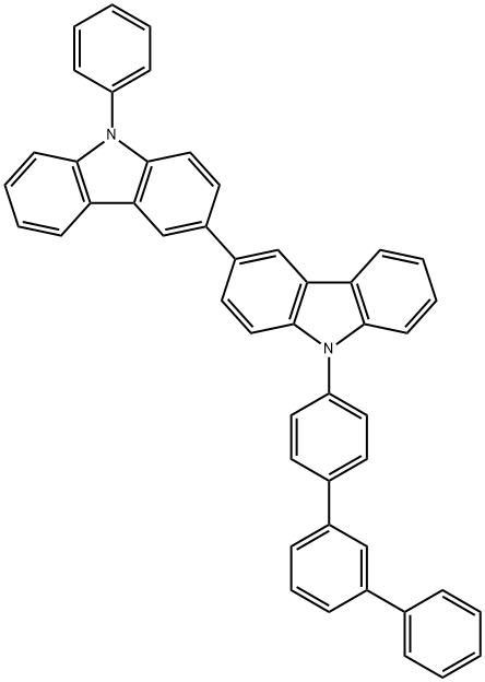 N-phenyl-N'-(4-m-terphenyl)-3,3'-biscarbazole Structure