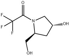 Ethanone, 2,2,2-trifluoro-1-[(2S,4R)-4-hydroxy-2-(hydroxymethyl)-1-pyrrolidinyl]- Structure