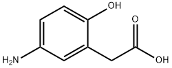 Benzeneacetic acid, 5-amino-2-hydroxy- Structure