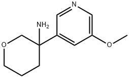 2H-Pyran-3-amine, tetrahydro-3-(5-methoxy-3-pyridinyl)- Structure