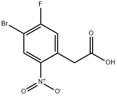 Benzeneacetic acid, 4-bromo-5-fluoro-2-nitro- 구조식 이미지