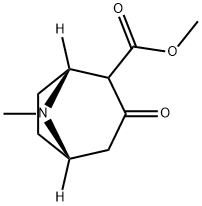 8-Azabicyclo[3.2.1]octane-2-carboxylic acid, 8-methyl-3-oxo-, methyl ester, (1R,5S)- Structure