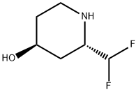4-Piperidinol, 2-(difluoromethyl)-, (2S-trans)- 구조식 이미지