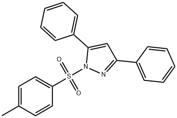 1H-Pyrazole, 1-[(4-methylphenyl)sulfonyl]-3,5-diphenyl- 구조식 이미지