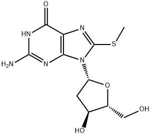 2'-Deoxy-8-methylthio-guanosine 구조식 이미지