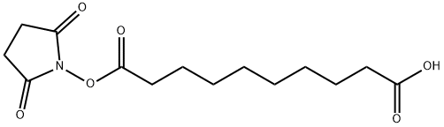 Decanedioic acid, 1-(2,5-dioxo-1-pyrrolidinyl) ester Structure