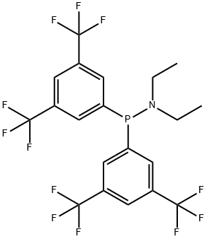 Phosphinous amide, P,P-bis[3,5-bis(trifluoromethyl)phenyl]-N,N-diethyl- 구조식 이미지