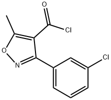 4-Isoxazolecarbonyl chloride, 3-(3-chlorophenyl)-5-methyl- 구조식 이미지