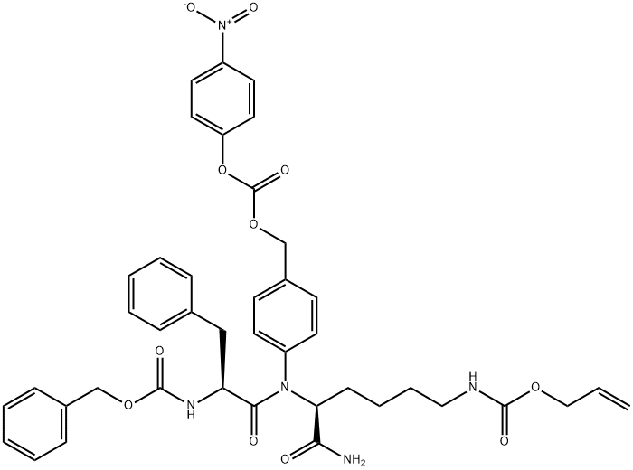 Cbz-Phe-(Alloc)Lys-PAB-PNP 구조식 이미지