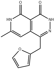 Pyrido[3,4-d]pyridazine-4,5(3H,6H)-dione, 1-(2-furanylmethyl)-7-methyl- Structure