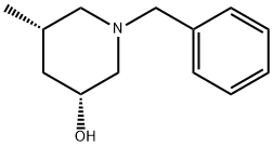 3-Piperidinol, 5-methyl-1-(phenylmethyl)-, (3R,5S)- Structure