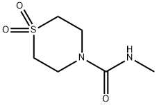 4-Thiomorpholinecarboxamide, N-methyl-, 1,1-dioxide Structure