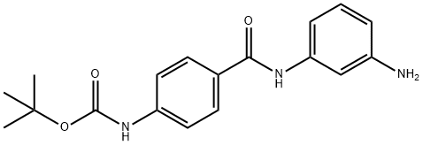 Carbamic acid, N-[4-[[(3-aminophenyl)amino]carbonyl]phenyl]-, 1,1-dimethylethyl ester Structure