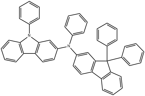 N-(9,9-diphenyl-9H-fluoren-2-yl)-N,9-diphenyl-9H-carbazol-2-amine Structure