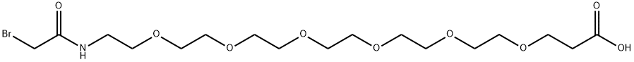 Bromoacetamido-PEG6-CH2CH2COOH Structure