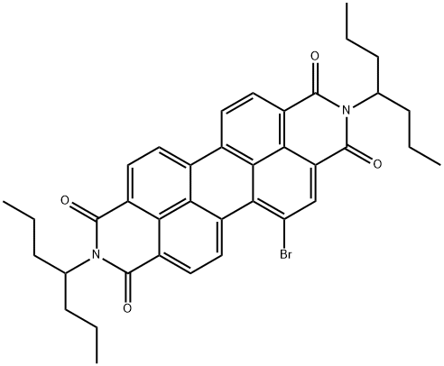 Anthra[2,1,9-def:6,5,10-d'e'f']diisoquinoline-1,3,8,10(2H,9H)-tetrone, 5-bromo-2,9-bis(1-propylbutyl)- Structure