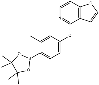 Furo[3,2-c]pyridine, 4-[3-methyl-4-(4,4,5,5-tetramethyl-1,3,2-dioxaborolan-2-yl)phenoxy]- Structure