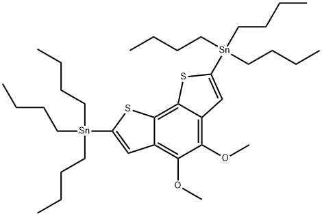 Stannane, 1,1'-(4,5-dimethoxybenzo[2,1-b:3,4-b']dithiophene-2,7-diyl)bis[1,1,1-tributyl- Structure