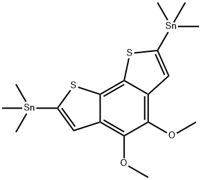 Stannane, 1,1'-(4,5-dimethoxybenzo[2,1-b:3,4-b']dithiophene-2,7-diyl)bis[1,1,1-trimethyl- Structure