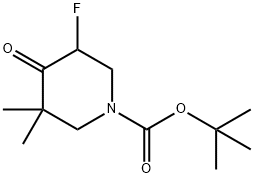 tert-butyl 5-fluoro-3,3-dimethyl-4-oxopiperidine-1-carboxylate(WX191904) Structure