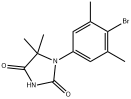 2,4-Imidazolidinedione, 1-(4-bromo-3,5-dimethylphenyl)-5,5-dimethyl- 구조식 이미지
