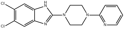 5,6-Dichloro-2-[4-(2-pyridinyl)-1-piperazinyl]-1H-benzimidazole Structure