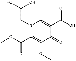 2,5-Pyridinedicarboxylic acid, 1-(2,2-dihydroxyethyl)-1,4-dihydro-3-methoxy-4-oxo-, 2-methyl ester 구조식 이미지
