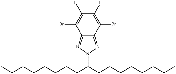 2H-Benzotriazole, 4,7-dibromo-5,6-difluoro-2-(1-octylnonyl)- 구조식 이미지