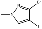 1H-Pyrazole, 3-bromo-4-iodo-1-methyl- 구조식 이미지