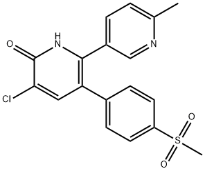 [2,3'-Bipyridin]-6(1H)-one, 5-chloro-6'-methyl-3-[4-(methylsulfonyl)phenyl]- 구조식 이미지