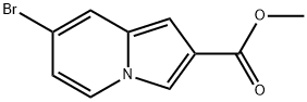 2-Indolizinecarboxylic acid, 7-bromo-, methyl ester 구조식 이미지