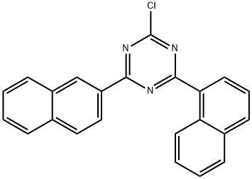 1,3,5-Triazine, 2-chloro-4-(1-naphthalenyl)-6-(2-naphthalenyl)- 구조식 이미지