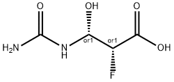Propanoic acid, 3-[(aminocarbonyl)amino]-2-fluoro-3-hydroxy-, (2R,3R)-rel- 구조식 이미지